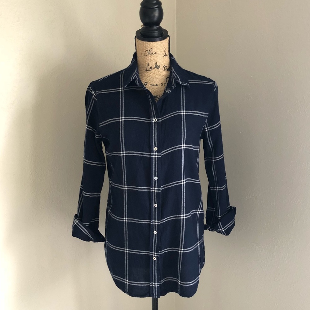 H&M button-up flannel top